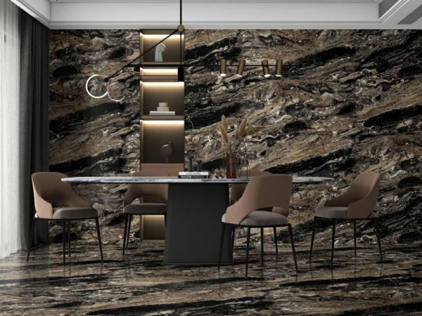 Керамогранит HAZY NERO INFINIA HIGH GLOSSY IT (ITL84082) 60x120 от Gresant (Индия)