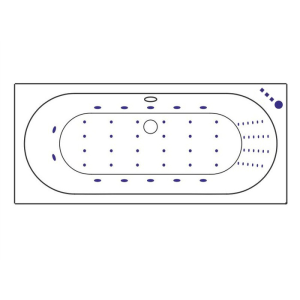 Ванна EXCELLENT Oceana Slim 180x80 "NANO" (золото)