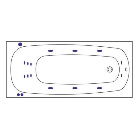 Ванна WHITECROSS Layla 180x80 "SMART" (хром)