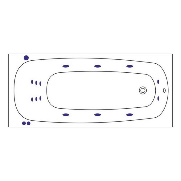 Ванна WHITECROSS Layla 180x80 "SMART" (белый)