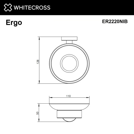 Мыльница подвесная WHITECROSS Ergo ER2220NIB (брашированный никель)