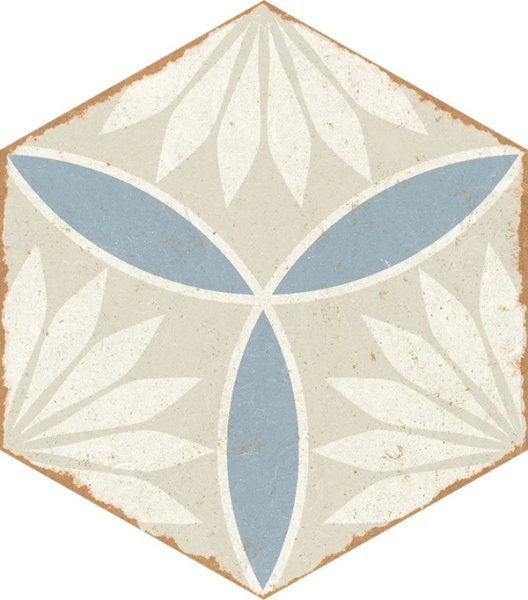 Керамогранит Kaleidoscope Blue MATT (ENPTR6037MT2225) 22x25x0.8 от Ennface (Индия)