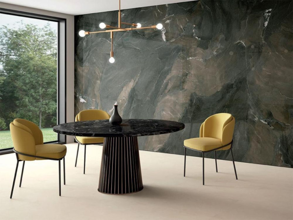 Керамогранит IRONSTONE BLACK PUL. (6mm) (полированная) 120x260 от TAU Ceramica (Испания)