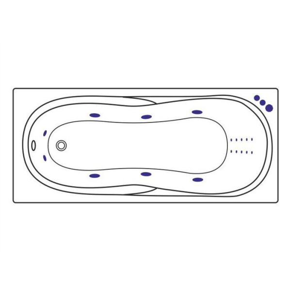 Ванна EXCELLENT Sekwana 170x75 "SMART NANO" (хром)