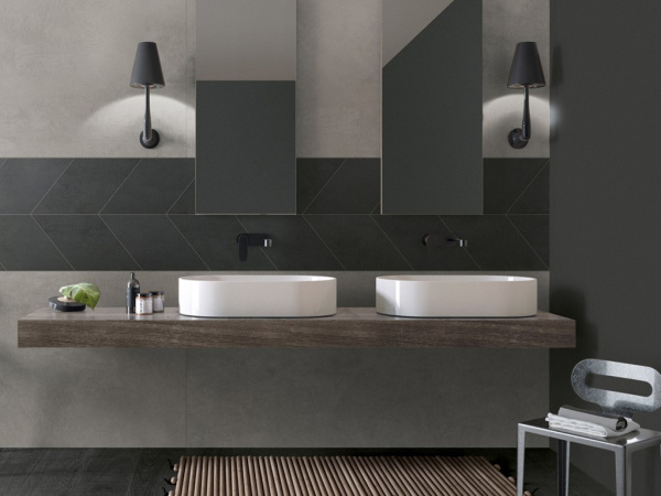 Бордюр CROSSROAD CHALK BATT. COAL ret 5.5x80 от ABK Ceramiche (Италия)