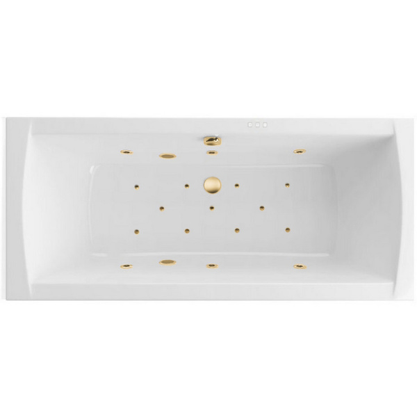 Ванна EXCELLENT Aquaria Lux Slim 180x80 "RELAX" (золото)