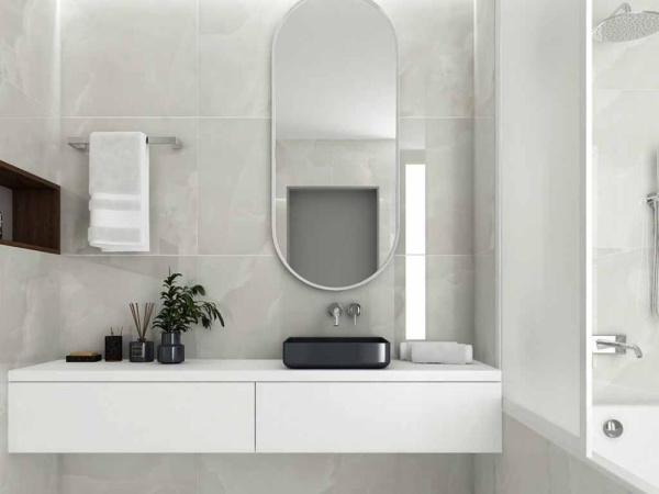 Керамогранит Onyx Royal Cloud Светло-серый Полированный 80x80 от Ceradim (Индия)