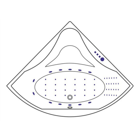 Ванна EXCELLENT Glamour 150x150 "NANO" (золото)