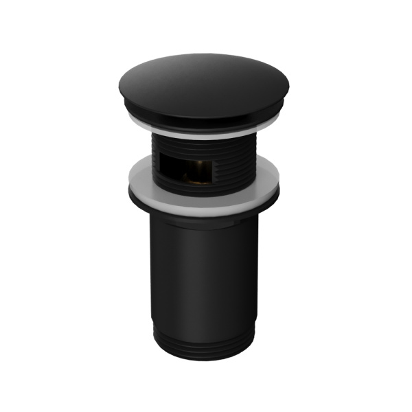 Донный клапан WHITECROSS A706BL для умывальника, клик-клак (черный мат)