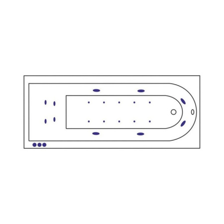Ванна EXCELLENT Aurum 150x70 "LUX" (хром)