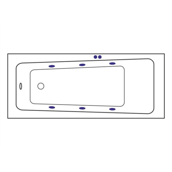 Ванна EXCELLENT Ava 160x70 "SOFT" (белый)