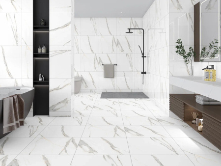 Керамогранит STATUARIO ROCK glossy (ETMAR1219GL6060) 60x60 от Eternal (Индия)