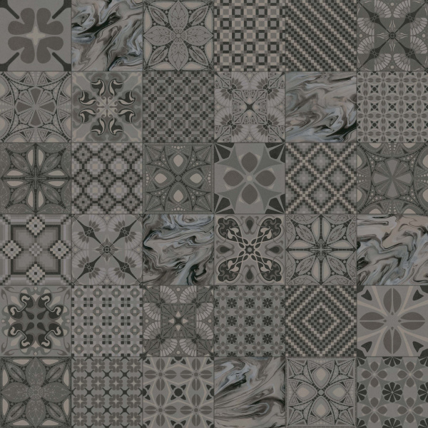 Декор 1900 Tassel Grafito 20x20 от Vives Ceramica (Испания)