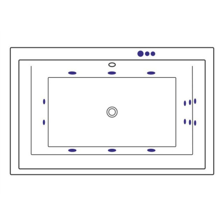 Ванна EXCELLENT Crown Lux 190x120 "SMART" (золото)