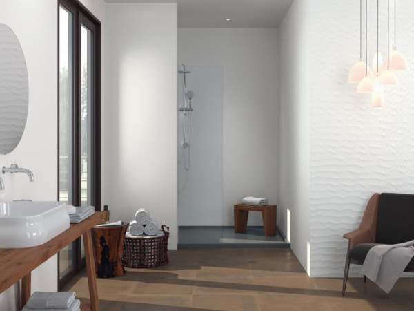 Настенная плитка 8202 Blanco Mate Relieve Dynamic 33.3x80 от Porcelanite Dos (Испания)