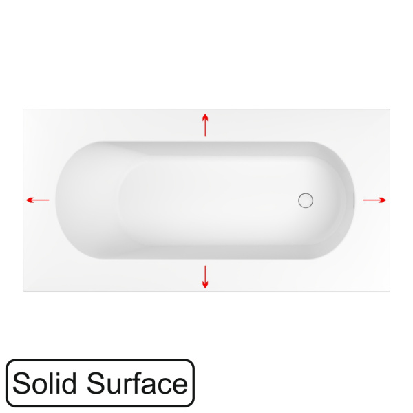 Увеличение борта ванны WHITECROSS (белый мат) иск. камень