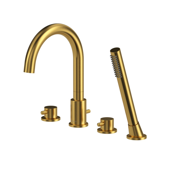 Смеситель для ванны на 4 отверстия WHITECROSS Y Y1232GLB (брашированное золото)