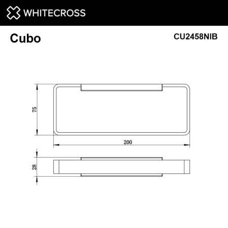 Полотенцедержатель WHITECROSS Cubo CU2458NIB (брашированный никель)