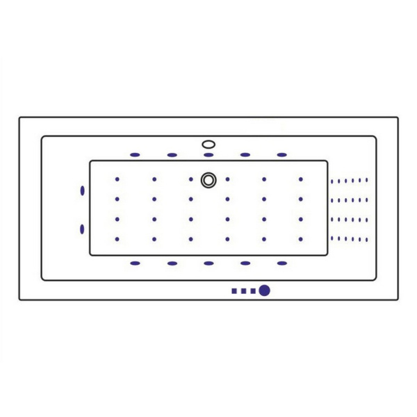 Ванна WHITECROSS Savia Duo 170x80 "NANO" (золото)