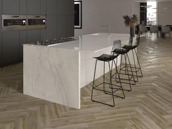 Керамогранит BOOKMATCH MONTBLANC WHITE A POLISHED 160x320x0.6 от Ascale (Испания)