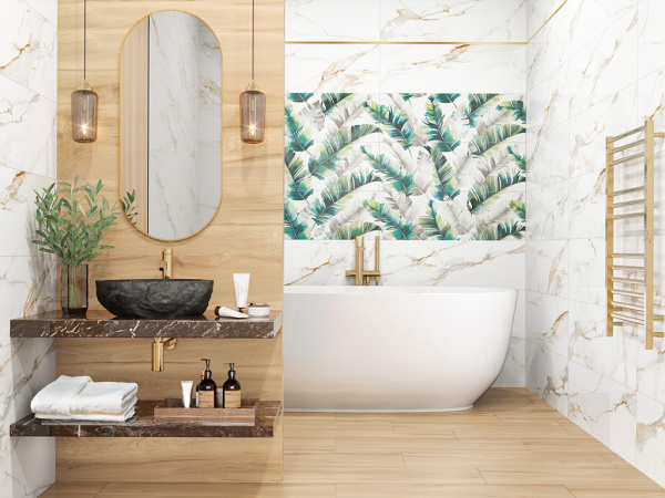 Настенная плитка Barbados Calacatta (WT93BAB00) 30x90x10.5 от Delacora (Россия)