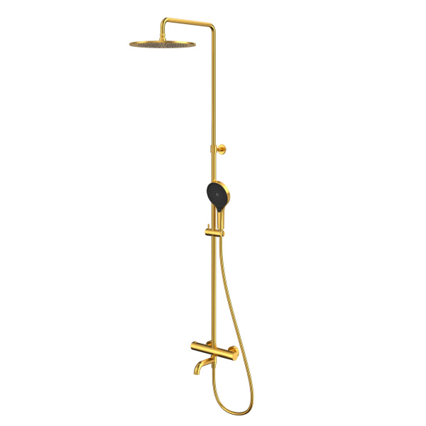 Термостатическая система для ванны наружного монтажа WHITECROSS Y Y1234TOPGLB (брашированное золото)