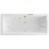 Ванна EXCELLENT Aquaria Lux Slim 180x80 "SMART" (золото)
