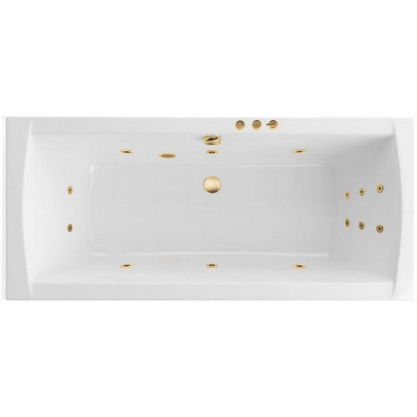 Ванна EXCELLENT Aquaria Lux Slim 180x80 "SMART" (золото)