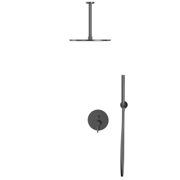 Система для душа скрытого монтажа WHITECROSS Y YSET12GM (оружейная сталь)