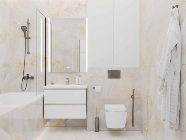 Керамогранит Onyx Orlam Бежевый Полированный 80 80x80 от Ceradim (Индия)