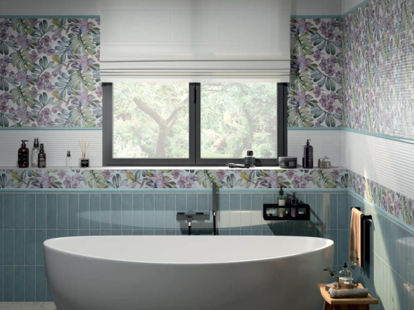 Бордюр Бела-Виста голубой светлый матовый обрезной (SPA046R) 30x2.5x19 от Kerama Marazzi (Россия)