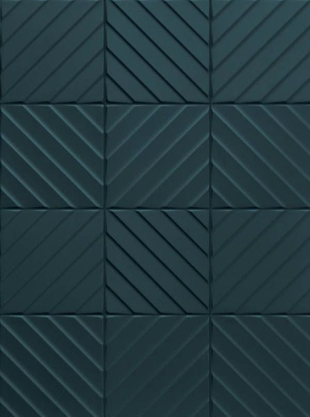 Настенная плитка 4D E065 Diagonal Deep Blue 20x20 от Marca Corona (Италия)