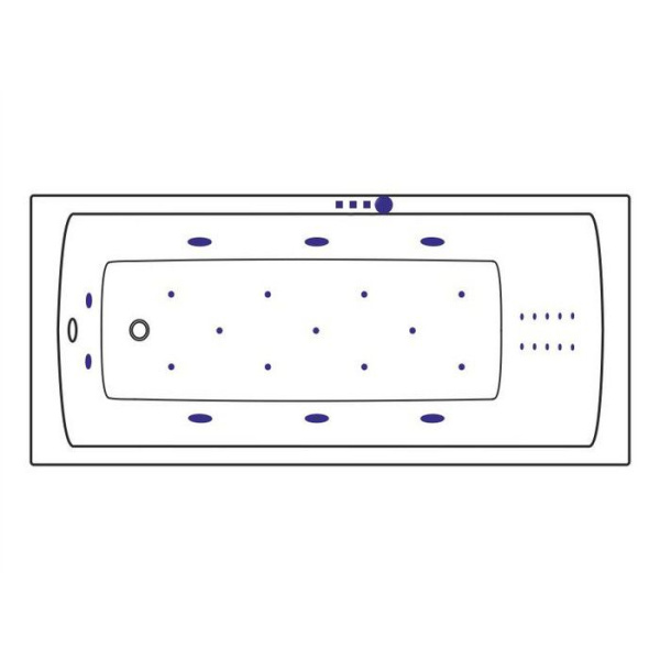 Ванна EXCELLENT Aquaria 170x75 "ULTRA NANO" (золото)