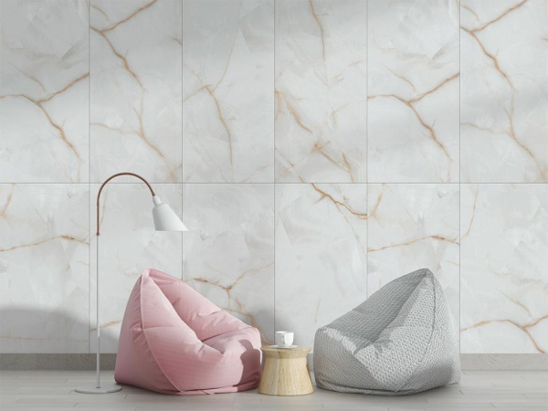 Керамогранит ARISTON Onyx White Sugar 60x60 от ITC (Индия)