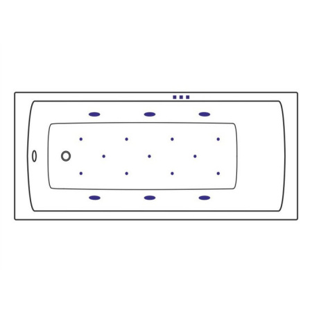 Ванна EXCELLENT Aquaria 170x75 "RELAX" (золото)