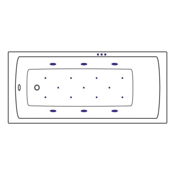 Ванна EXCELLENT Aquaria 170x75 "RELAX" (золото)