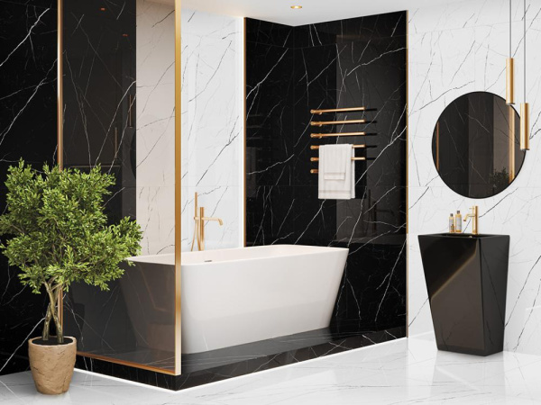 Керамогранит Twinstone Black суперполированный (60120TWN99HG) 60x120 от LCM (Индия)