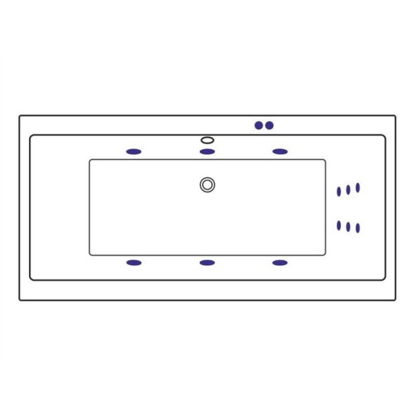 Ванна EXCELLENT Pryzmat 170x75 "LINE" (белый)