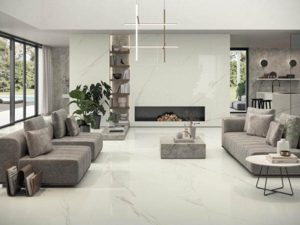 Керамогранит Marvel Meraviglia Calacatta Kit Endless 4pcs 6mm Lapp. (AKFI) 160x320 от Atlas Concorde (Италия)