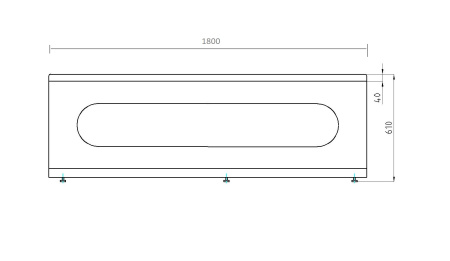 Экран фронтальный (для ванны Оберон 180)