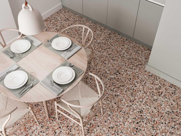 Керамогранит Terrazzo White Colours (123385) 32x36.8 от DNA Tiles (Испания)