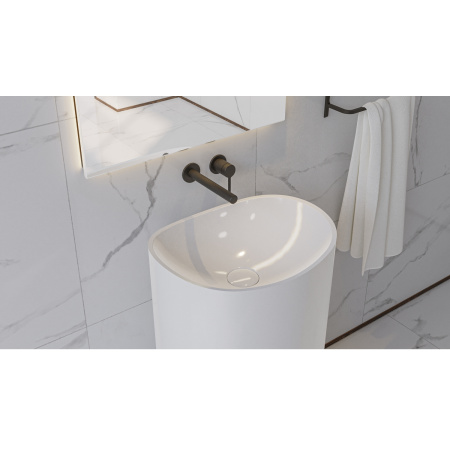 Умывальник WHITECROSS Stella 50x40 (белый глянец) иск. камень