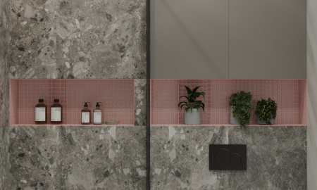 Pink glass 4*25*25 300*300