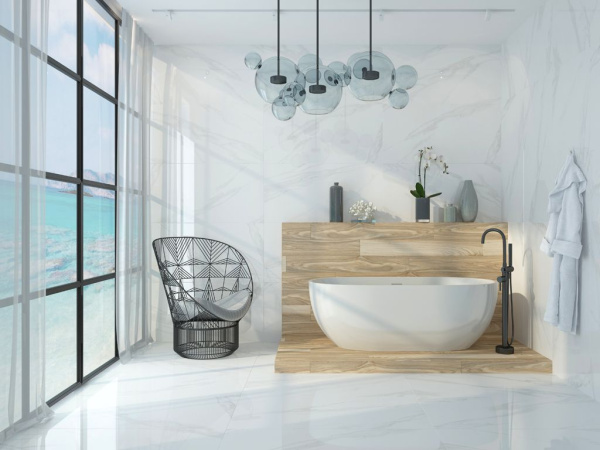 Керамогранит ROYAL CARRARA polished 60x120 от AGL Tiles (Индия)