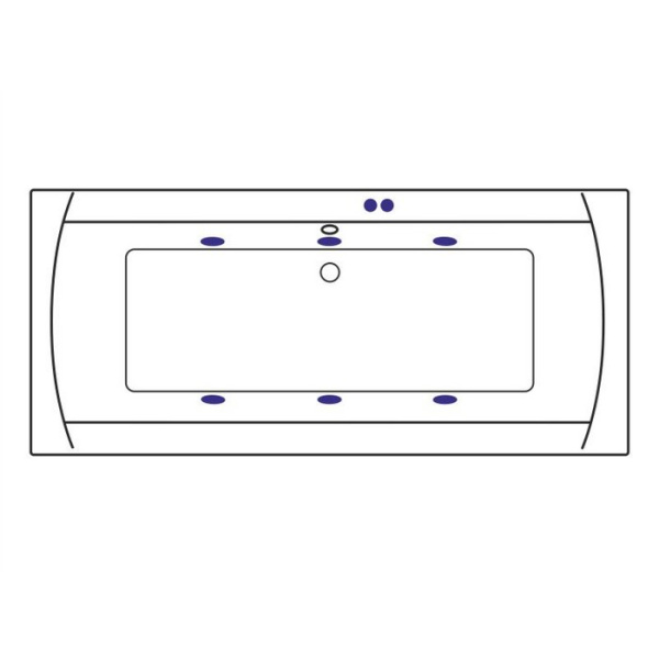 Ванна EXCELLENT Aquaria Lux 180x80 "SOFT" (белый)