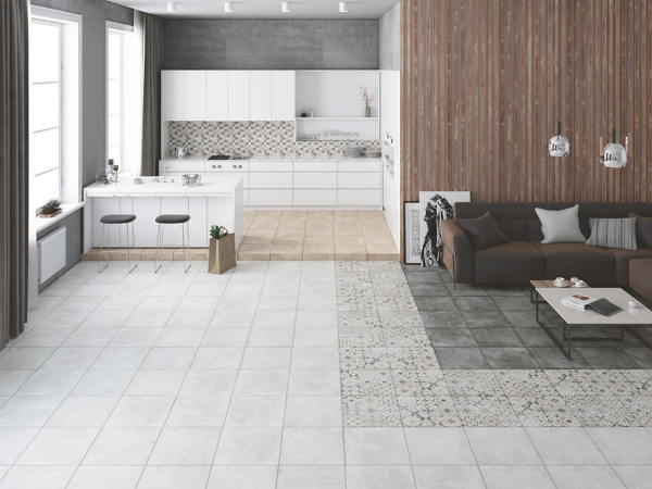 Керамогранит Цемент Стайл Орнамент (8мм) (7246-0005) 45x45 от Lasselsberger Ceramics (Россия)