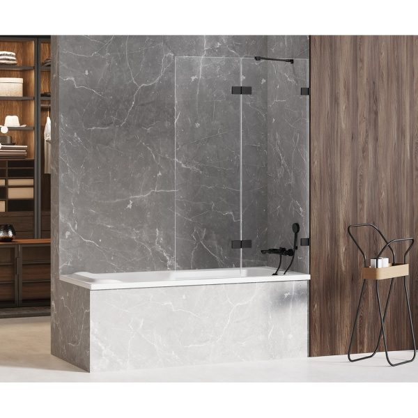 Шторка для ванны NEW TRENDY AVEXA BLACK 110x150 EXK-1985 R (черный)