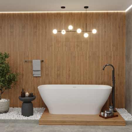 Ванна WHITECROSS Clover 170x72 (белый мат) иск. камень