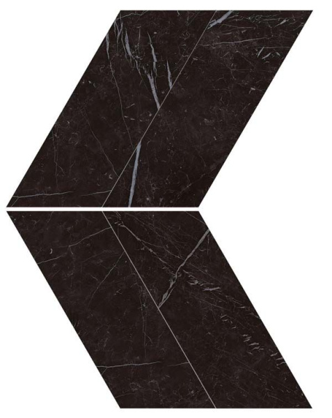 Мозаика керамогранит Marvel Stone Nero Marquina Chevron Lappato (AS1W) 22.5x22.9 от Atlas Concorde (Италия)