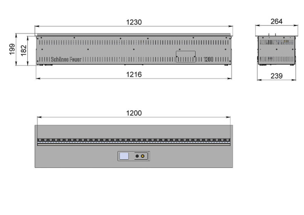Электрический очаг 3D FireLine 1200 RGB